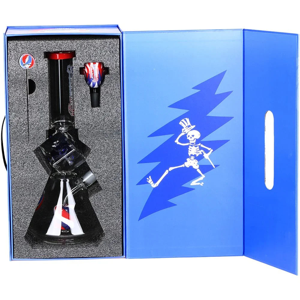 Grateful Dead x Pulsar Inception Cube Glass Beaker Water Pipe | 12.75" Pulsar Coastal Hemp Co