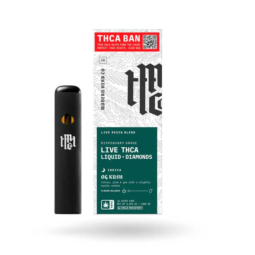 Modern Herb Co Liquid Diamonds THCA Disposable 1G Modern Herb Co Coastal Hemp Co