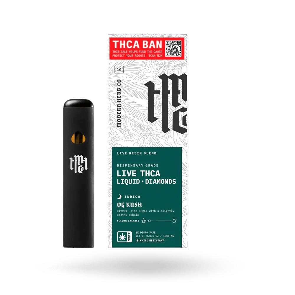 Modern Herb Co Liquid Diamonds THCA Disposable 1G Modern Herb Co Coastal Hemp Co