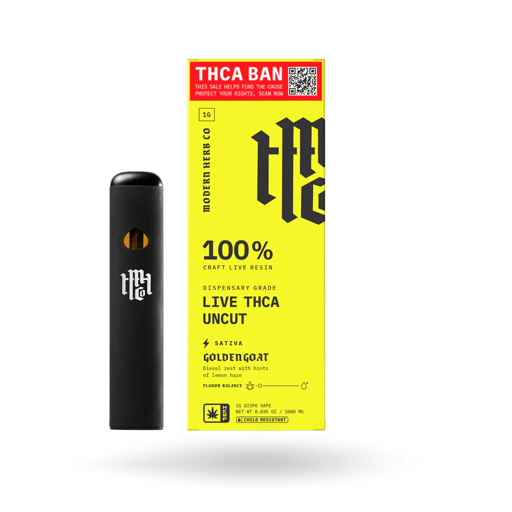 Modern Herb THCA Live Resin Disposable - Uncut Modern Herb Co. Coastal Hemp Co
