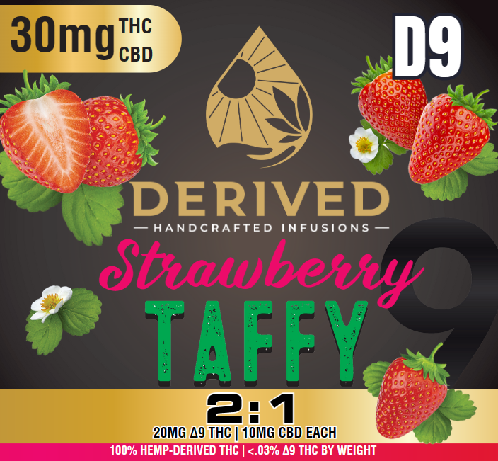 Full Spectrum Strawberry Taffy 30mg Derived Coastal Hemp Co