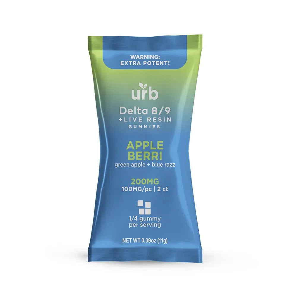 Urb D8/D9 THC Gummies 200MG 2 Pack Lifted Made Coastal Hemp Co