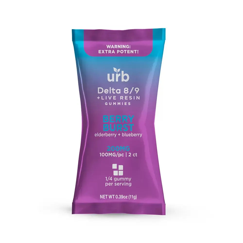 Urb D8/D9 THC Gummies 200MG 2 Pack Lifted Made Coastal Hemp Co