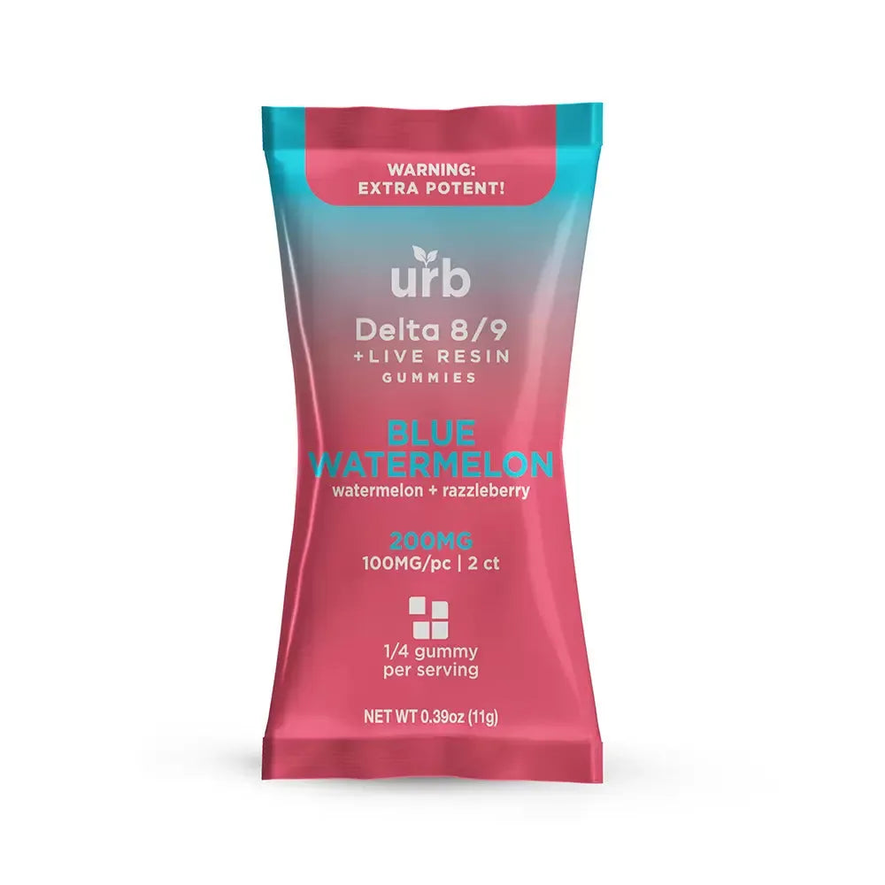 Urb D8/D9 THC Gummies 200MG 2 Pack Lifted Made Coastal Hemp Co