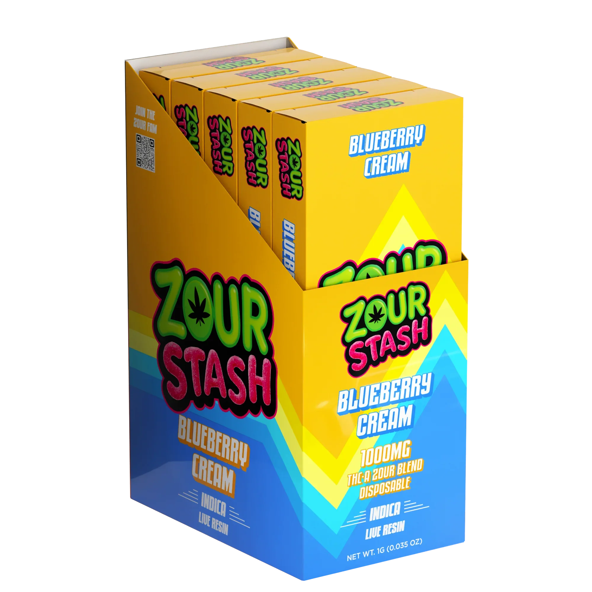 Zour Stash THCA Live Resin Disposable 1G Ice Kream Coastal Hemp Co