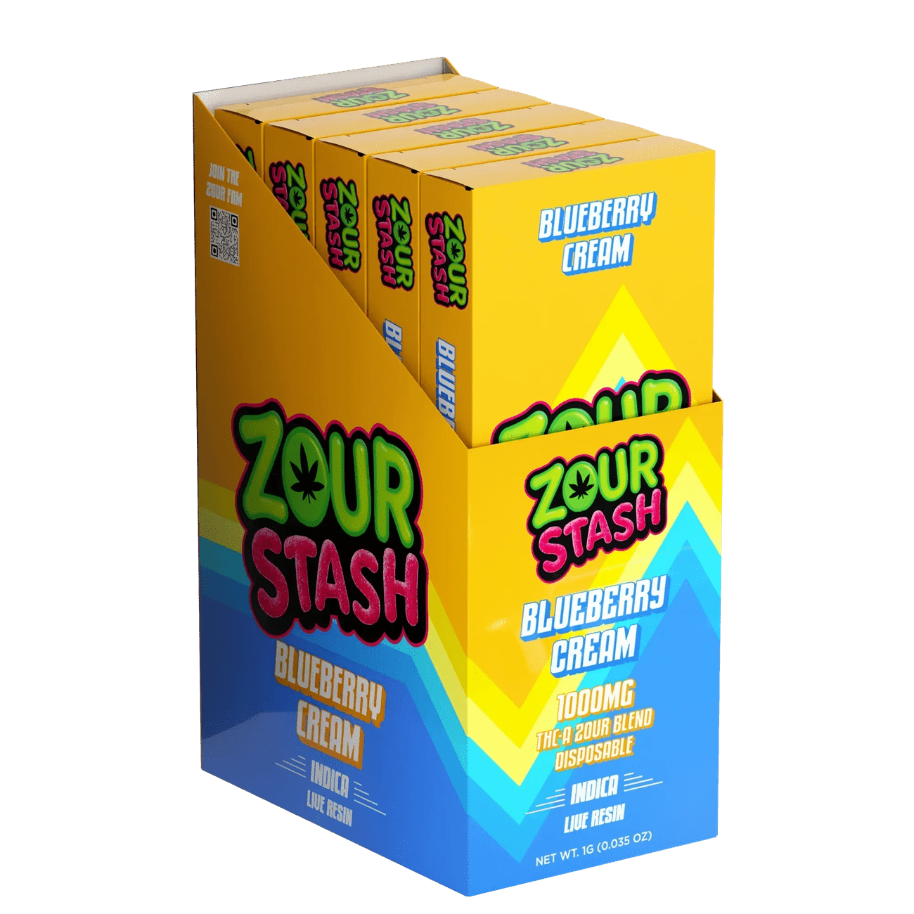 Zour Stash THCA Live Resin Disposable 1G Ice Kream Coastal Hemp Co