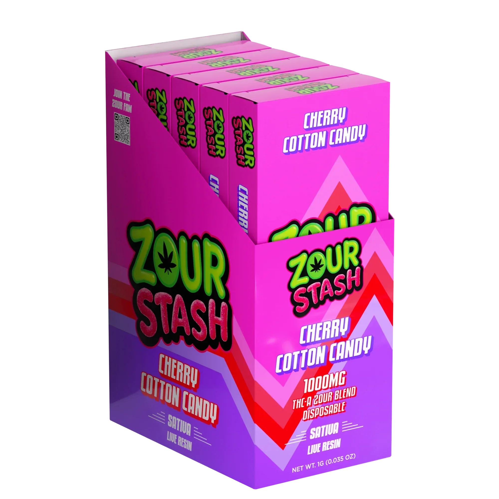 Zour Stash THCA Live Resin Disposable 1G Ice Kream Coastal Hemp Co