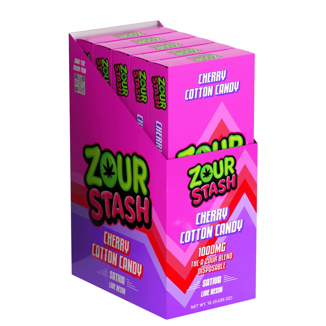 Zour Stash THCA Live Resin Disposable 1G Ice Kream Coastal Hemp Co