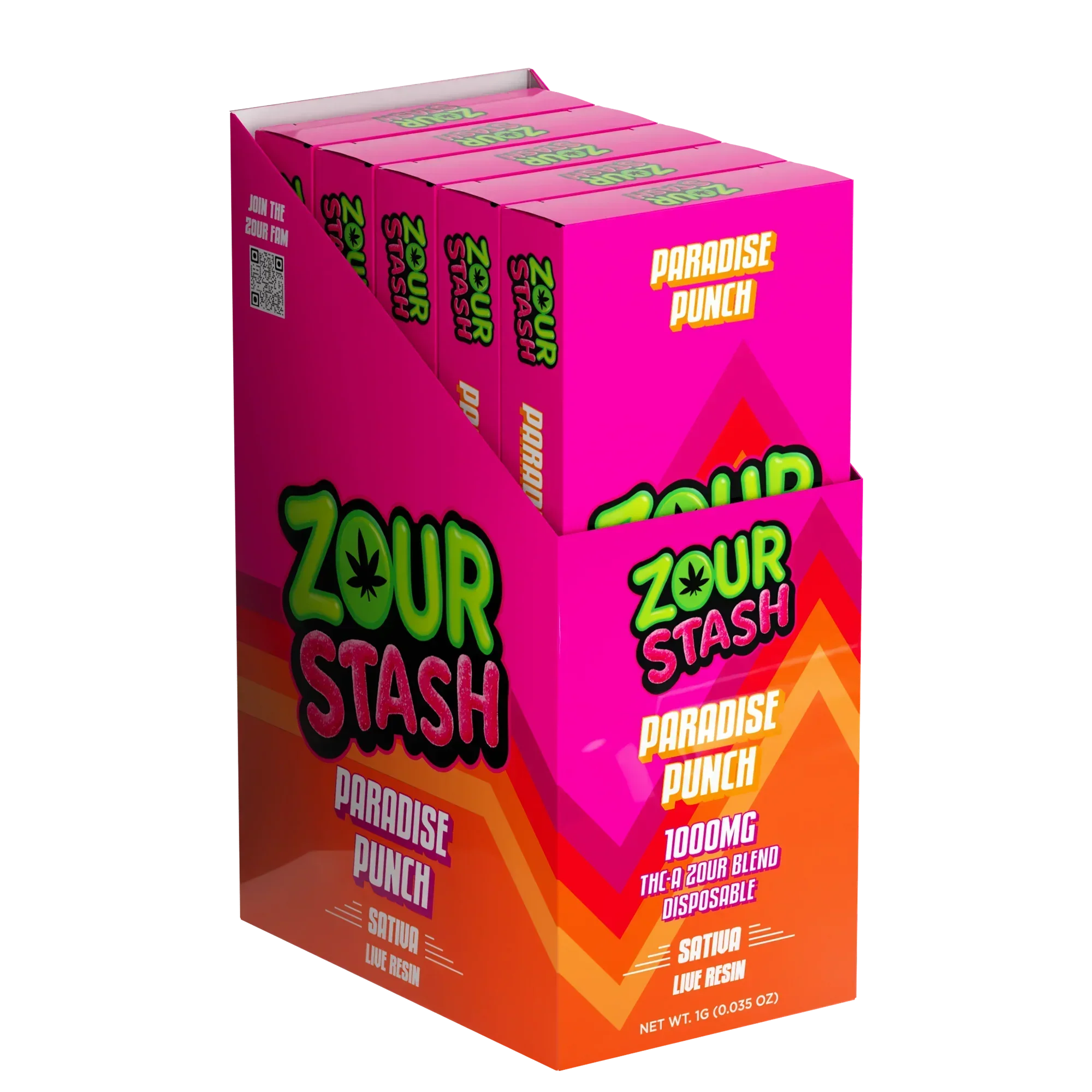 Zour Stash THCA Live Resin Disposable 1G Ice Kream Coastal Hemp Co