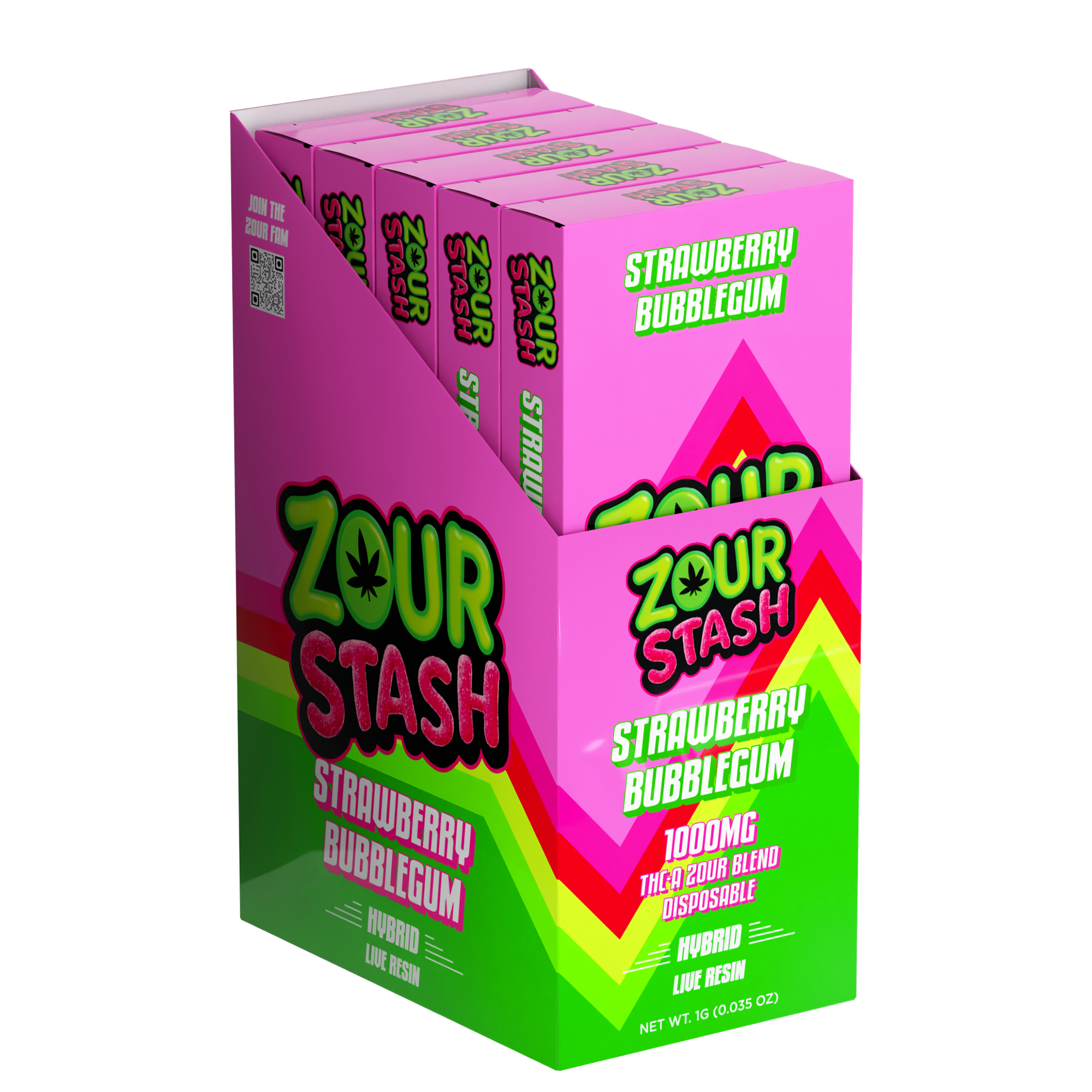 Zour Stash THCA Live Resin Disposable 1G Ice Kream Coastal Hemp Co