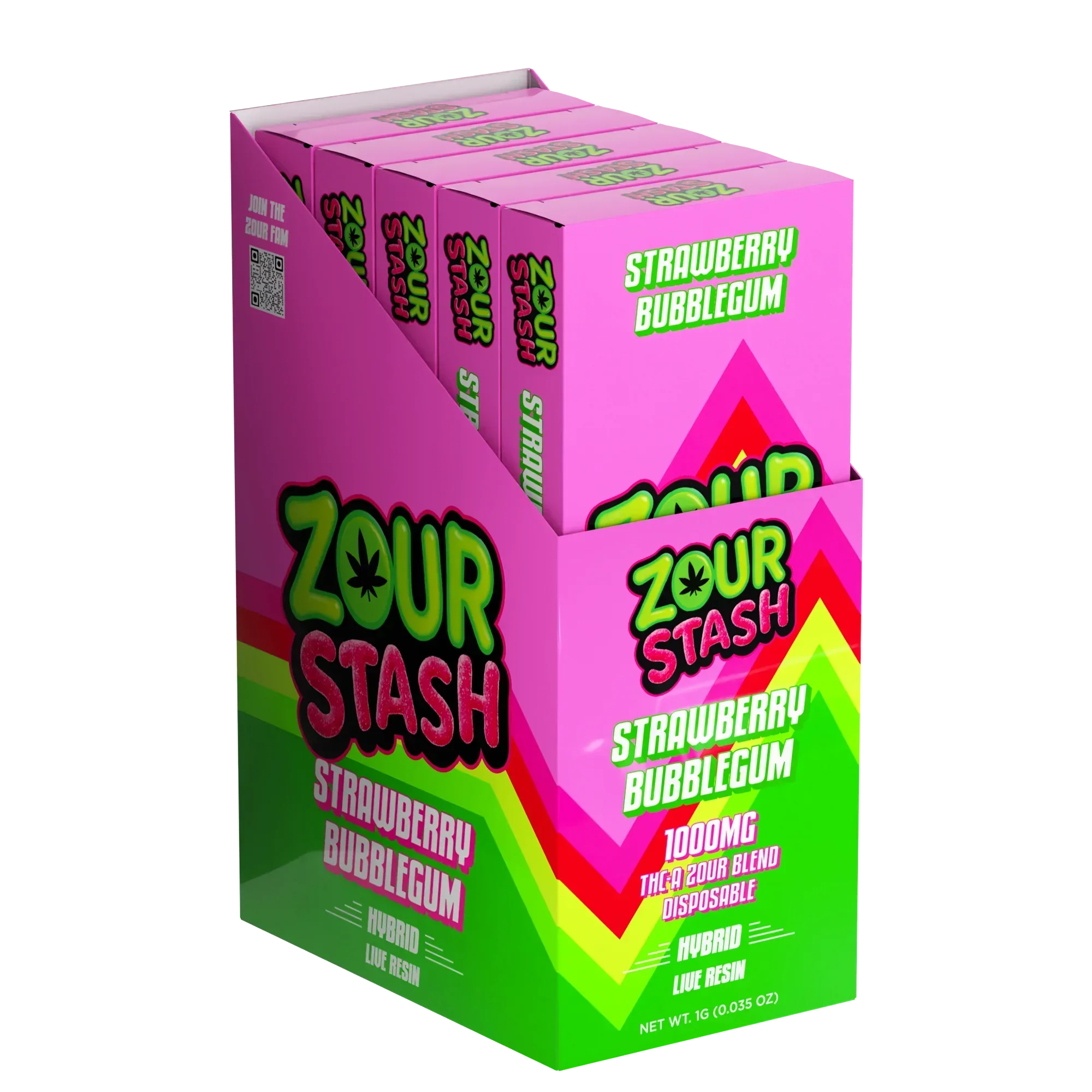 Zour Stash THCA Live Resin Disposable 1G Ice Kream Coastal Hemp Co