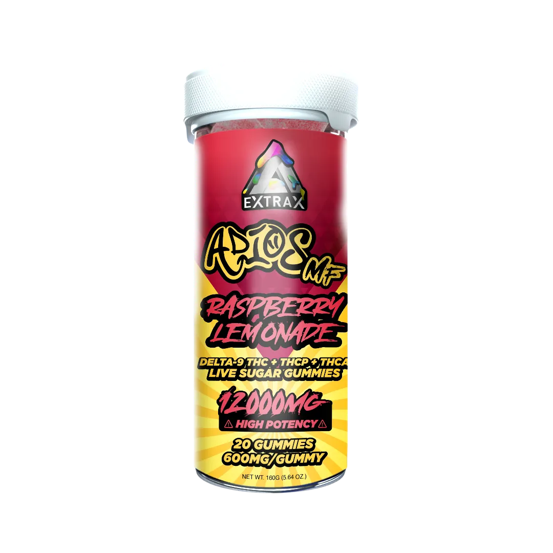 Delta Extrax Adios MF THCA Gummies 12,000Mg Delta Extrax Coastal raspberry lemomade