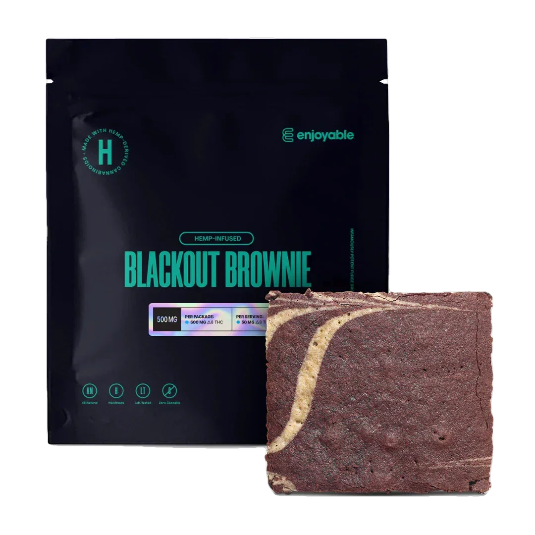 Enjoyable D8 Brownies 500 mg and 1000 mg - Coastal Hemp Co