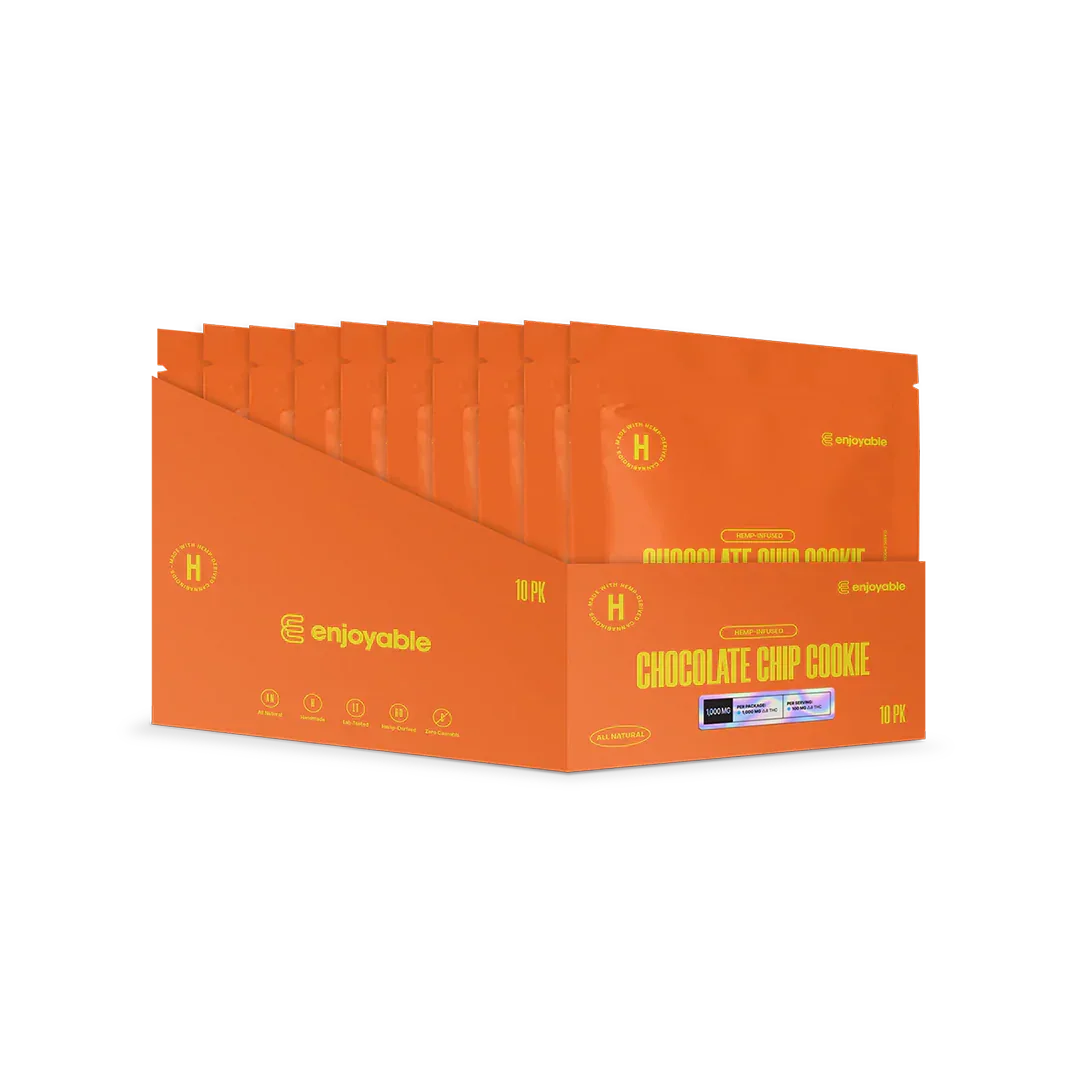 Enjoyable Delta-8 THC Chocolate Chip Cookie - 1000 MG Enjoyable Coastal Hemp Co