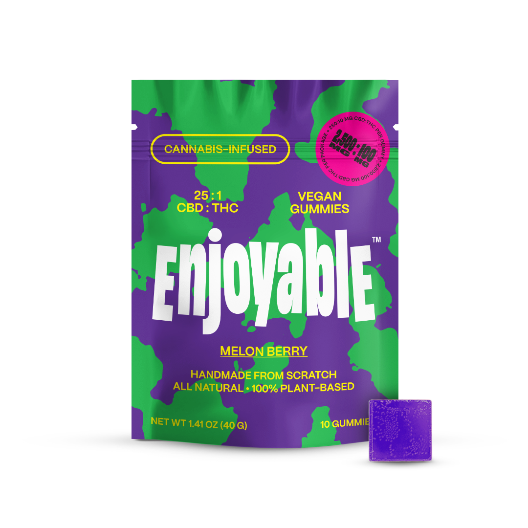 Enjoyable 25:1 CBD:THC Vegan Gummies Surfside Brands Coastal Hemp Co