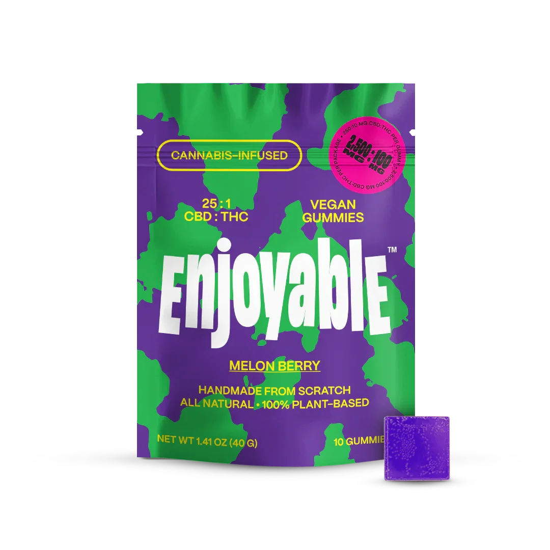 Enjoyable 25:1 CBD:THC Vegan Gummies Surfside Brands Coastal Hemp Co