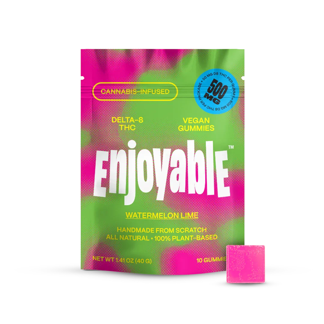 Enjoyable Delta-8 THC Vegan Gummies | 1000mg Enjoyable Coastal Hemp Co