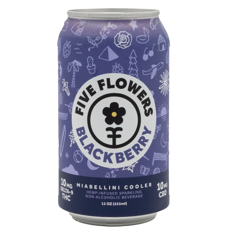 Five Flowers Delta 9 Seltzers 10mg NEW Five Flowers Coastal Hemp Co