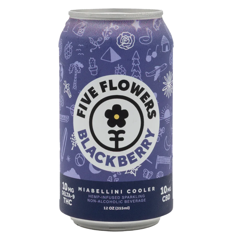 Five Flowers Delta 9 Seltzers 10mg NEW Five Flowers Coastal Hemp Co