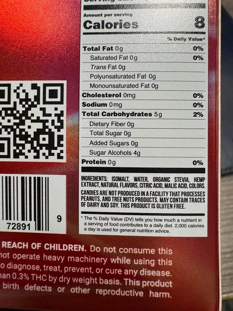 Float Mushroom Hard Candy Ingredients