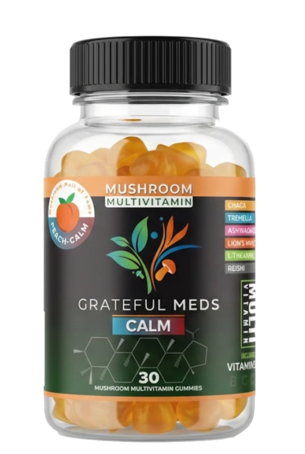 Grateful Meds | Multivitamin Mushroom Gummies | 30 Count