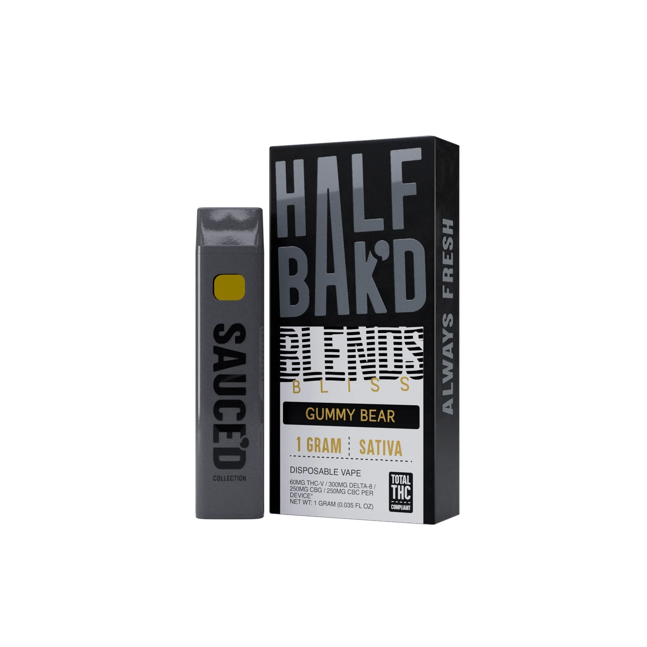 Half Baked | 1G THCP Disposable Vape Half Bak'd Coastal Hemp Co