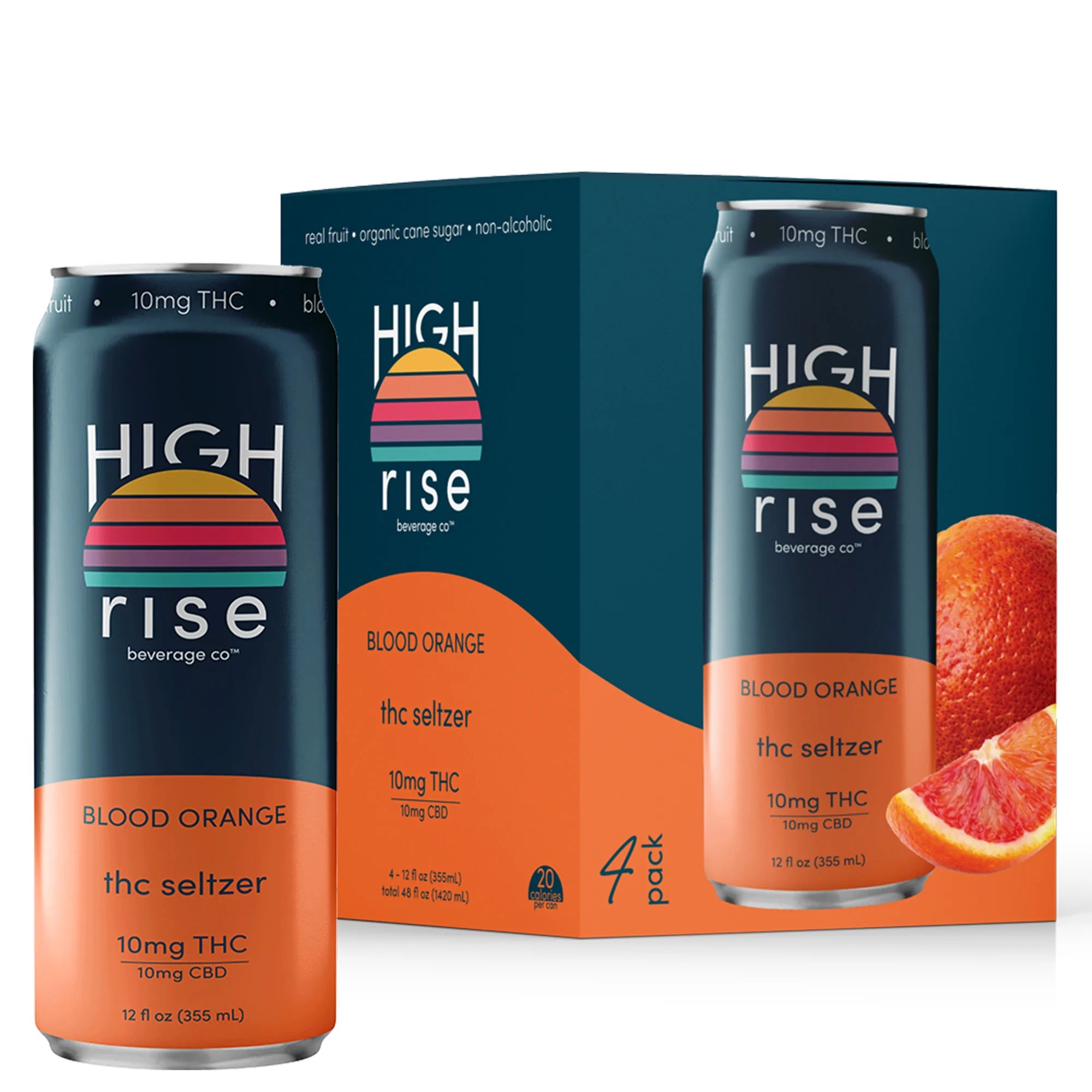 High Rise Delta-9 Seltzers 10mg High Rise Beverage Co. Coastal Hemp Co