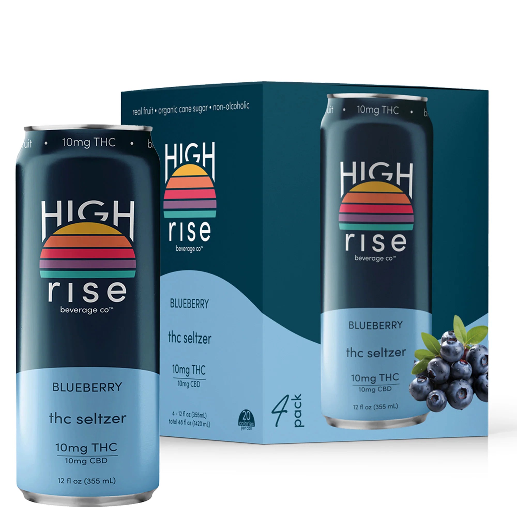 High Rise Delta-9 Seltzers 10mg High Rise Beverage Co. Coastal Hemp Co
