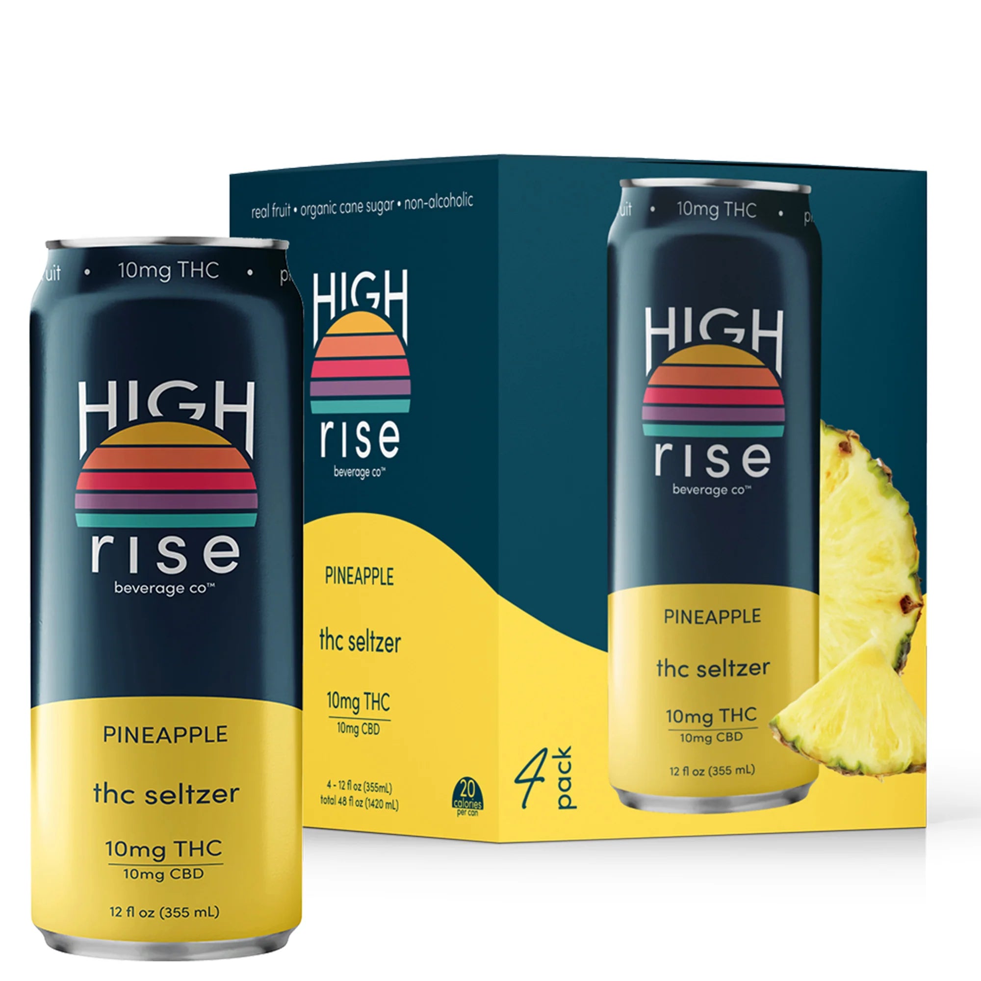 High Rise Delta-9 Seltzers 10mg High Rise Beverage Co. Coastal Hemp Co