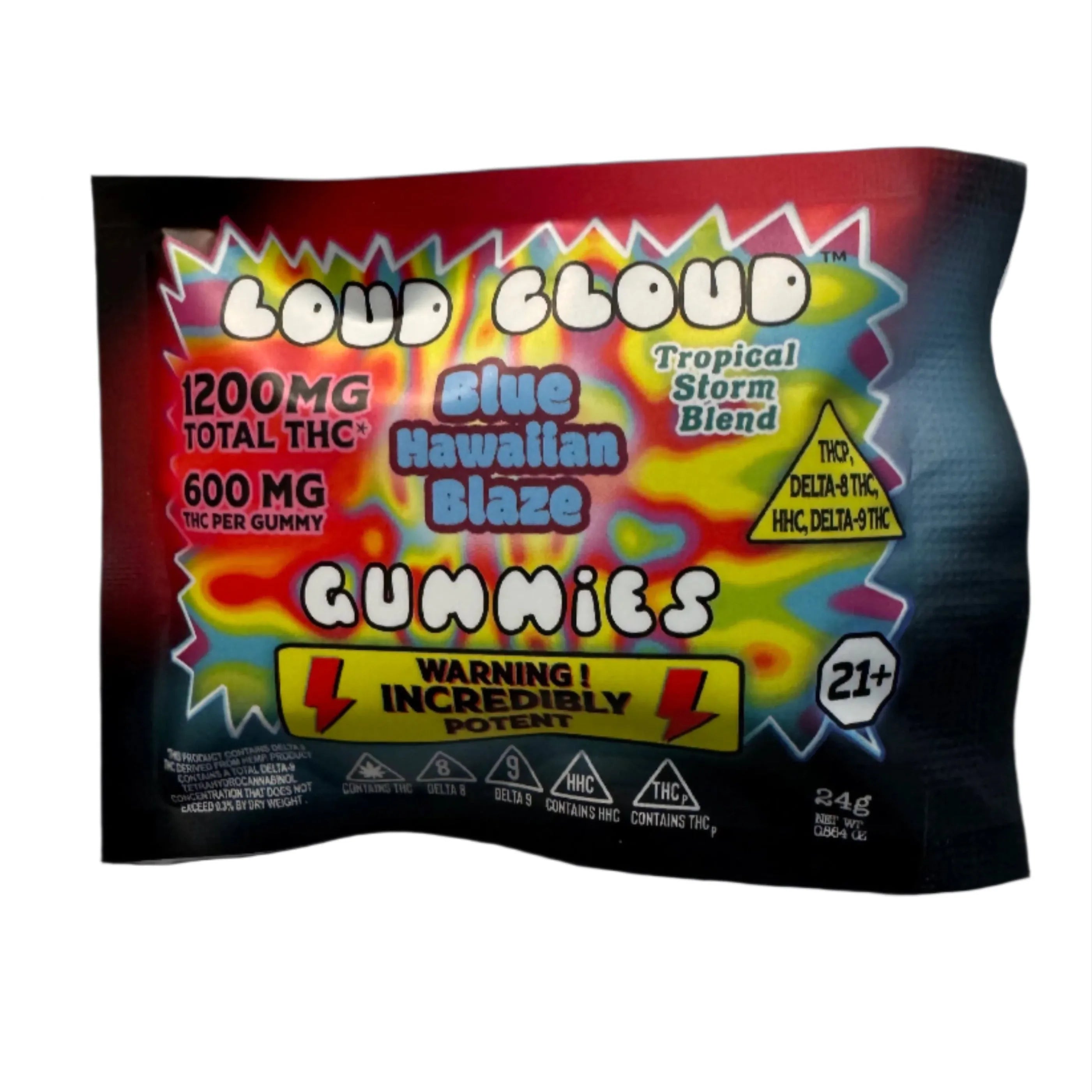 Loud Cloud Gummies 1200mg THC 2-pk Loud Cloud Coastal Hemp Co