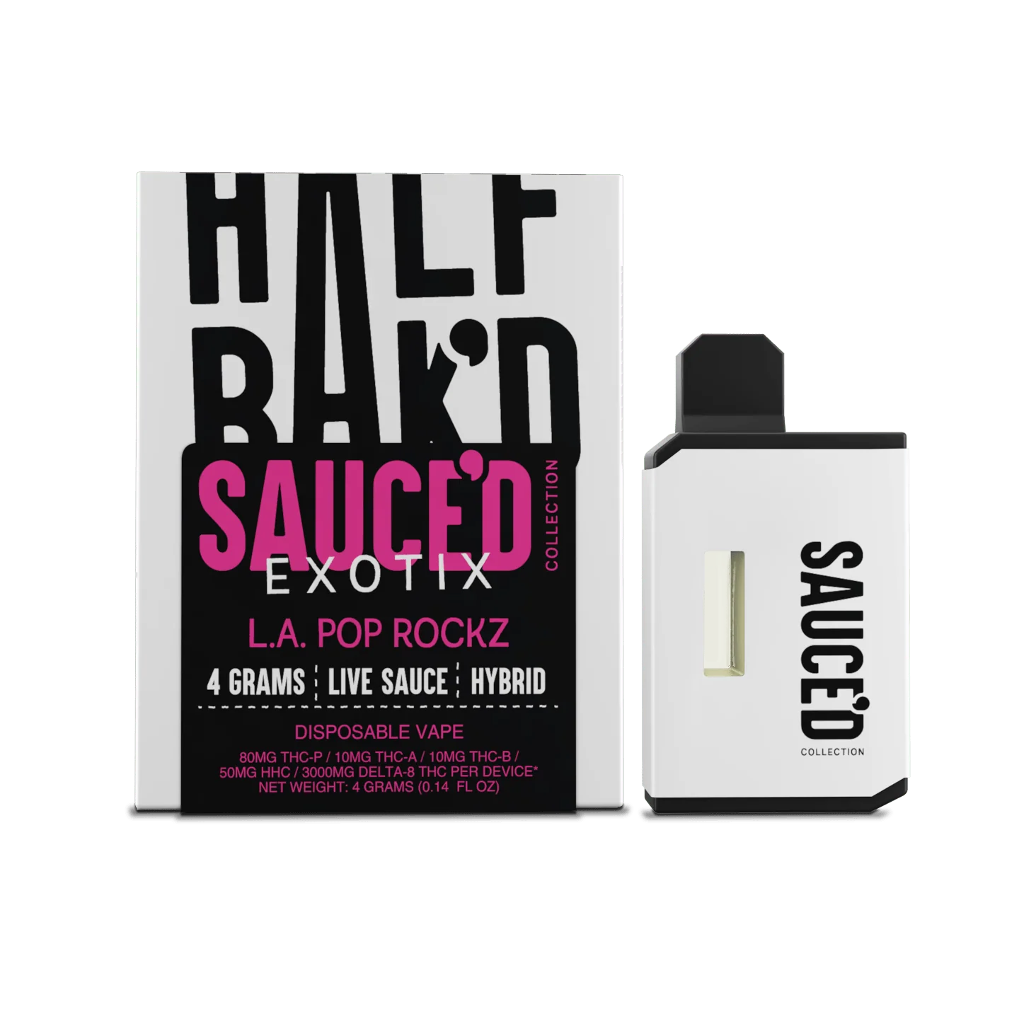 Half Bak'd Sauced Exotic THCP Cartridge 2G - Coastal Hemp Co