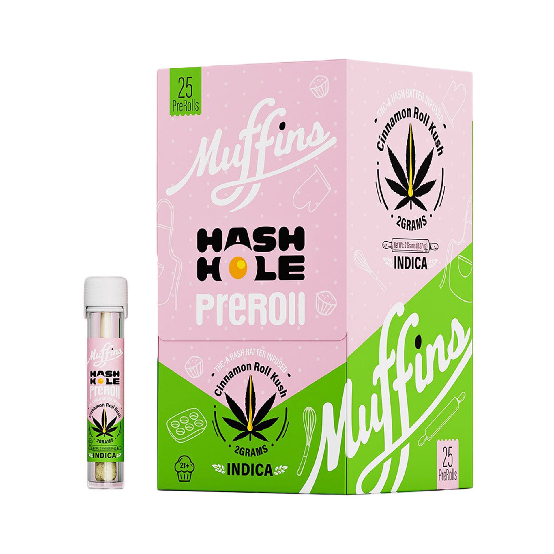 MUFFINS THCA 2G Hash Holes 25pk Display Muffins Coastal Hemp Co
