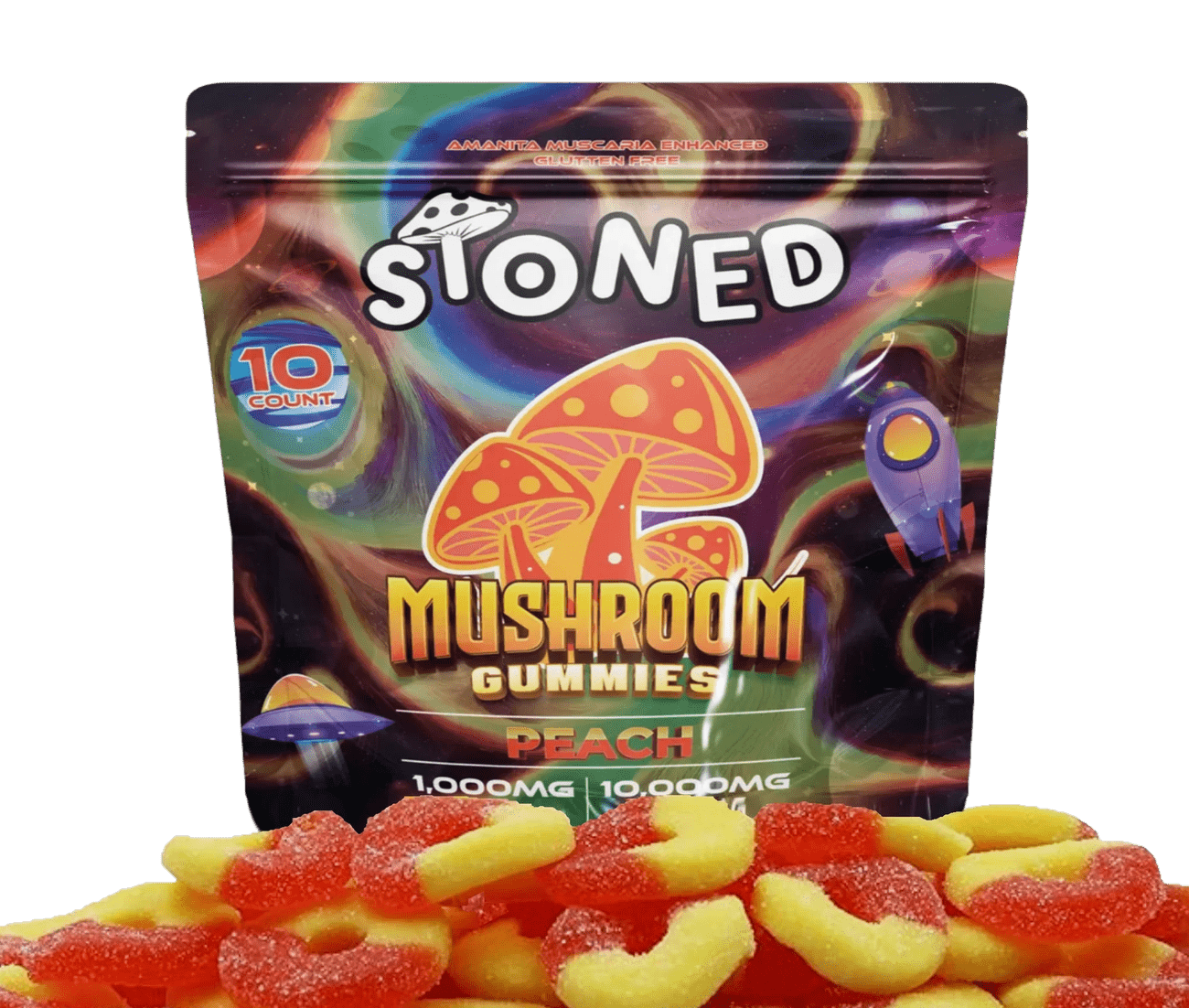 Stoned Mushroom Gummies Stoned Coastal Hemp Co