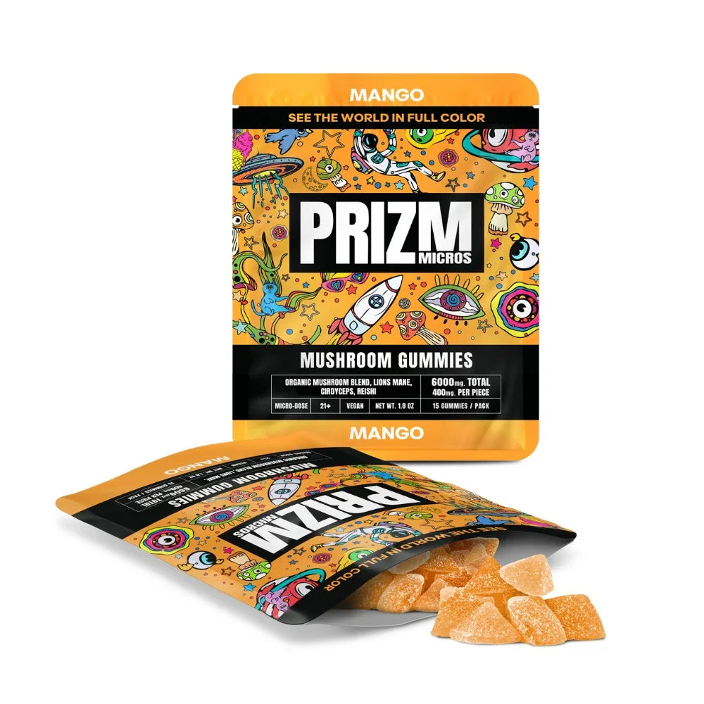Prizm Micros Magic Mushroom Gummies Mango