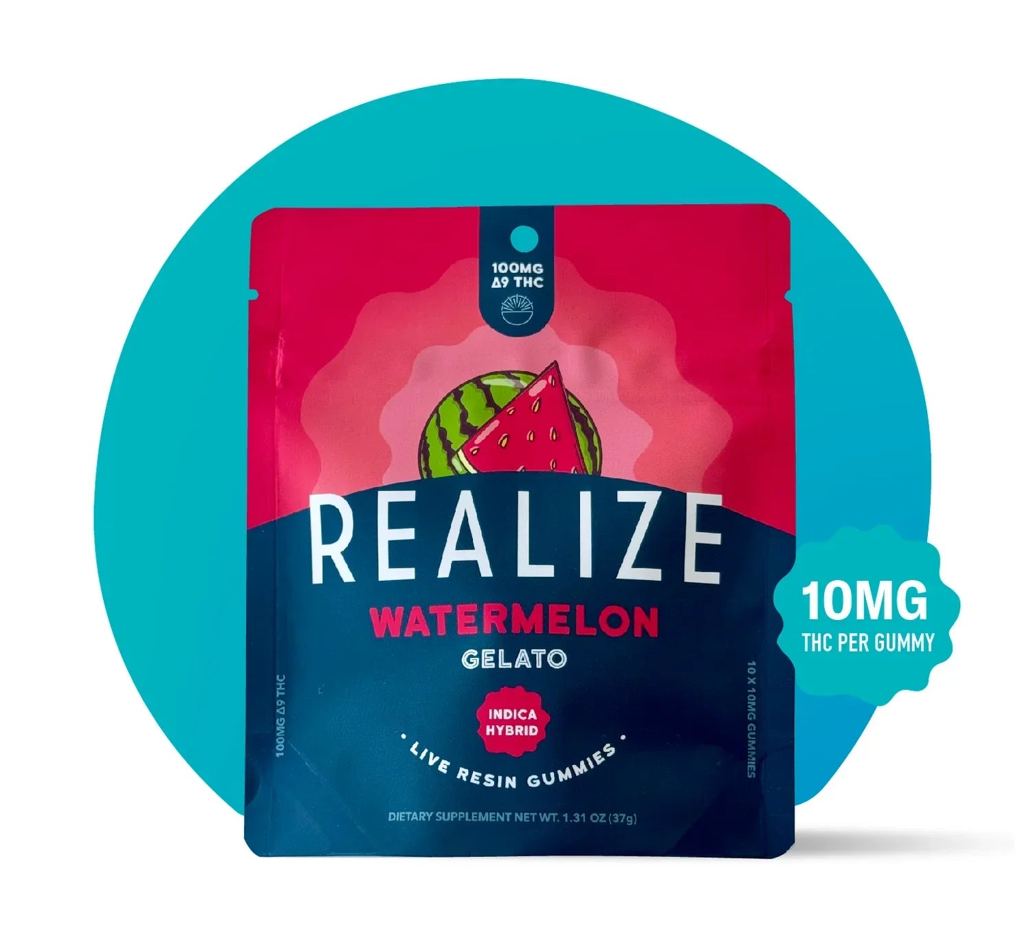 Realize Delta 9 Gummies 100 mg Live Resin Realize Coastal Hemp Co