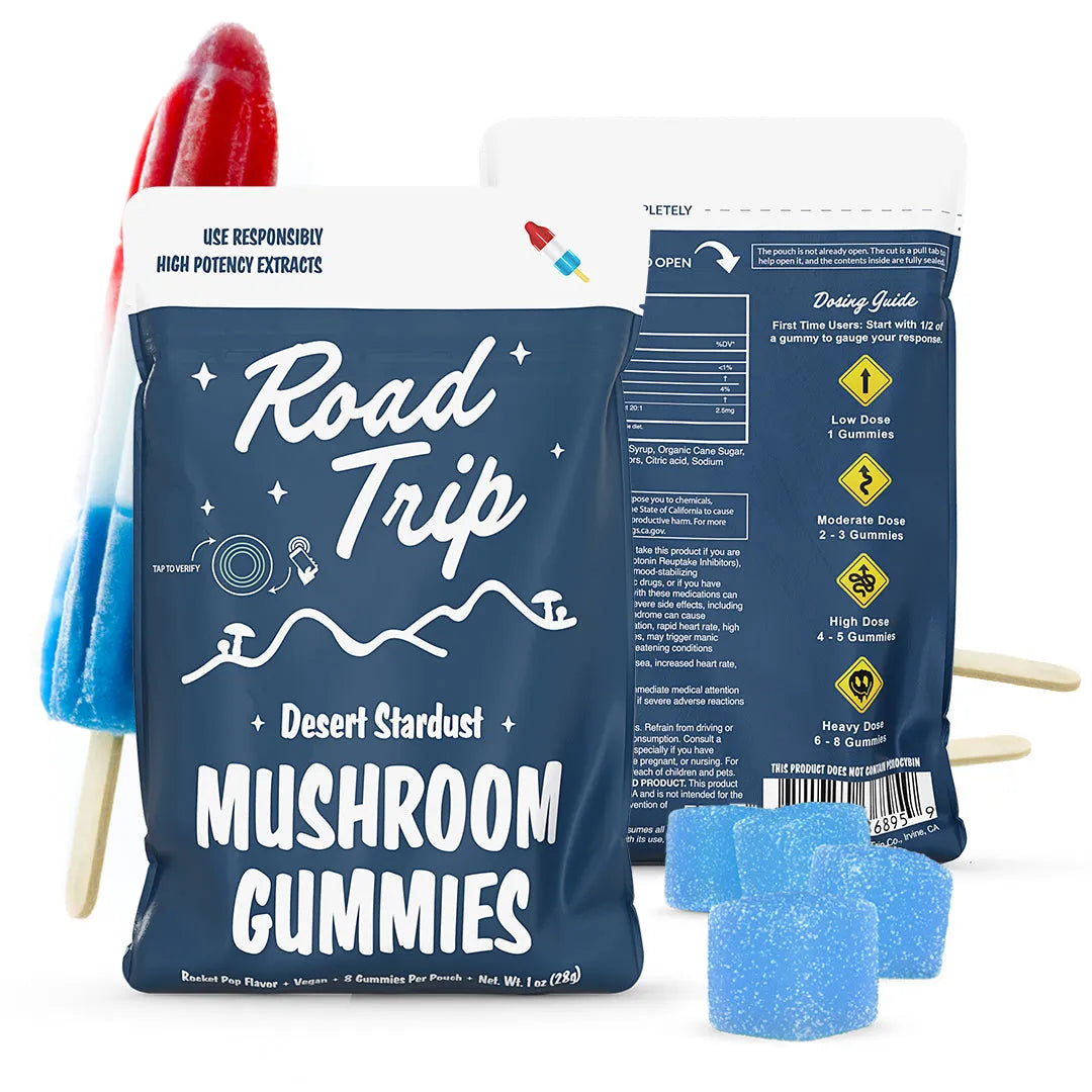 Road Trip Mushroom Gummies Desert Stardust Road Trip Co. Coastal Hemp Co