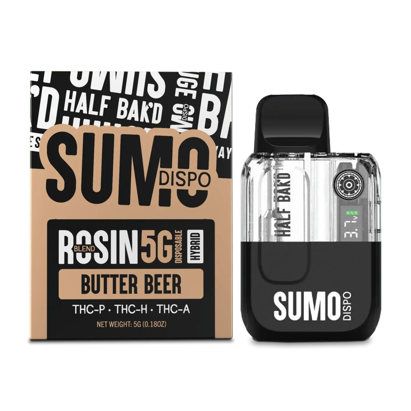 HALF BAK'D - Sumo Disposable 5G Half Bak'd Coastal Hemp Co