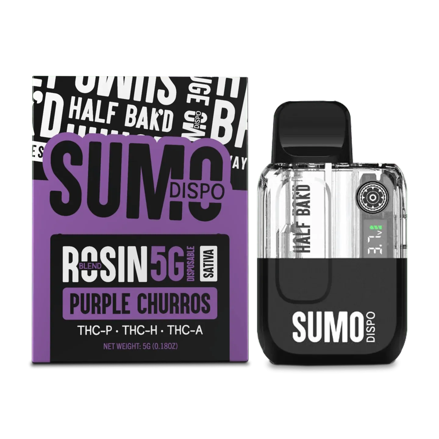 HALF BAK'D - Sumo Disposable 5G Half Bak'd Coastal Hemp Co