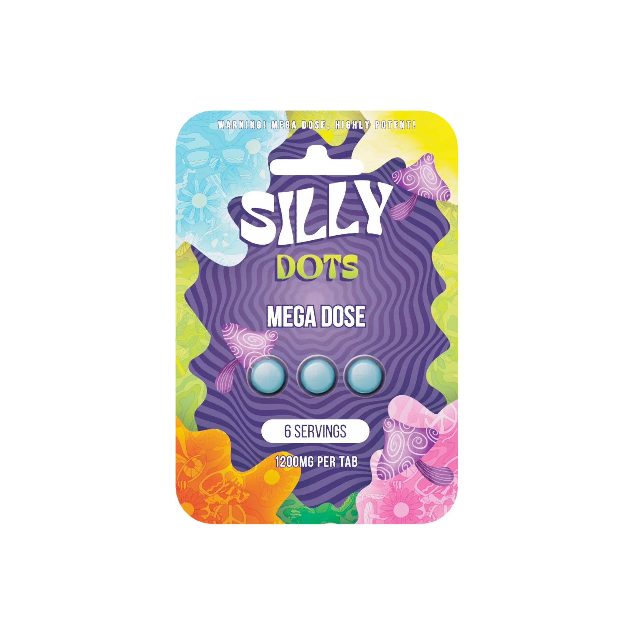 Silly Dots Mega Dose 1200mg 3pk Coastal Hemp Co Coastal Hemp Co