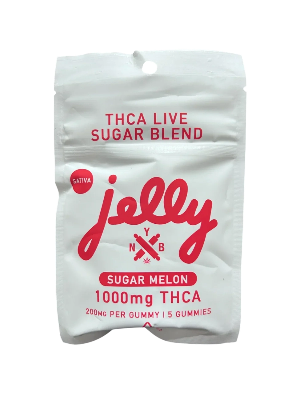 Jelly THCA Live Sugar Blend Gummies—15 hemp-derived edibles with live resin sugar, each gummy 200mg THCA, totaling 3000mg per pack.
