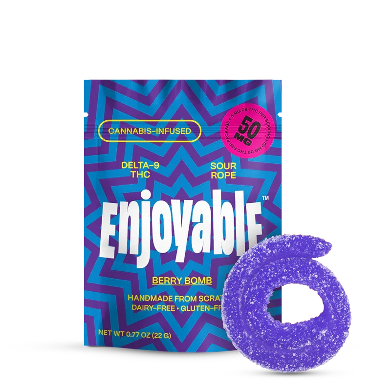 Enjoyable Delta-9 THC Sour Rope Gummies Surfside Brands Coastal Hemp Co