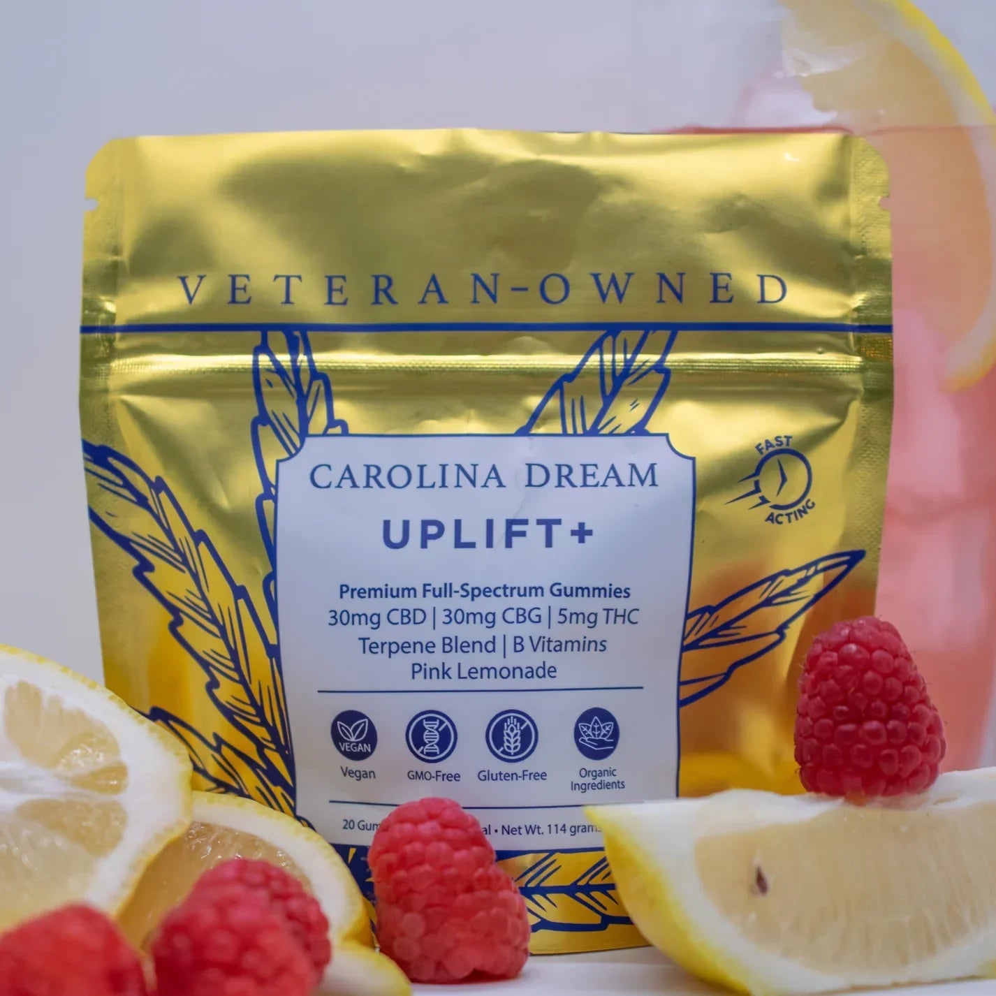 Carolina Dream Uplift+ Daytime Gummies - CBG:CBD:THC Carolina Dream Coastal Hemp Co
