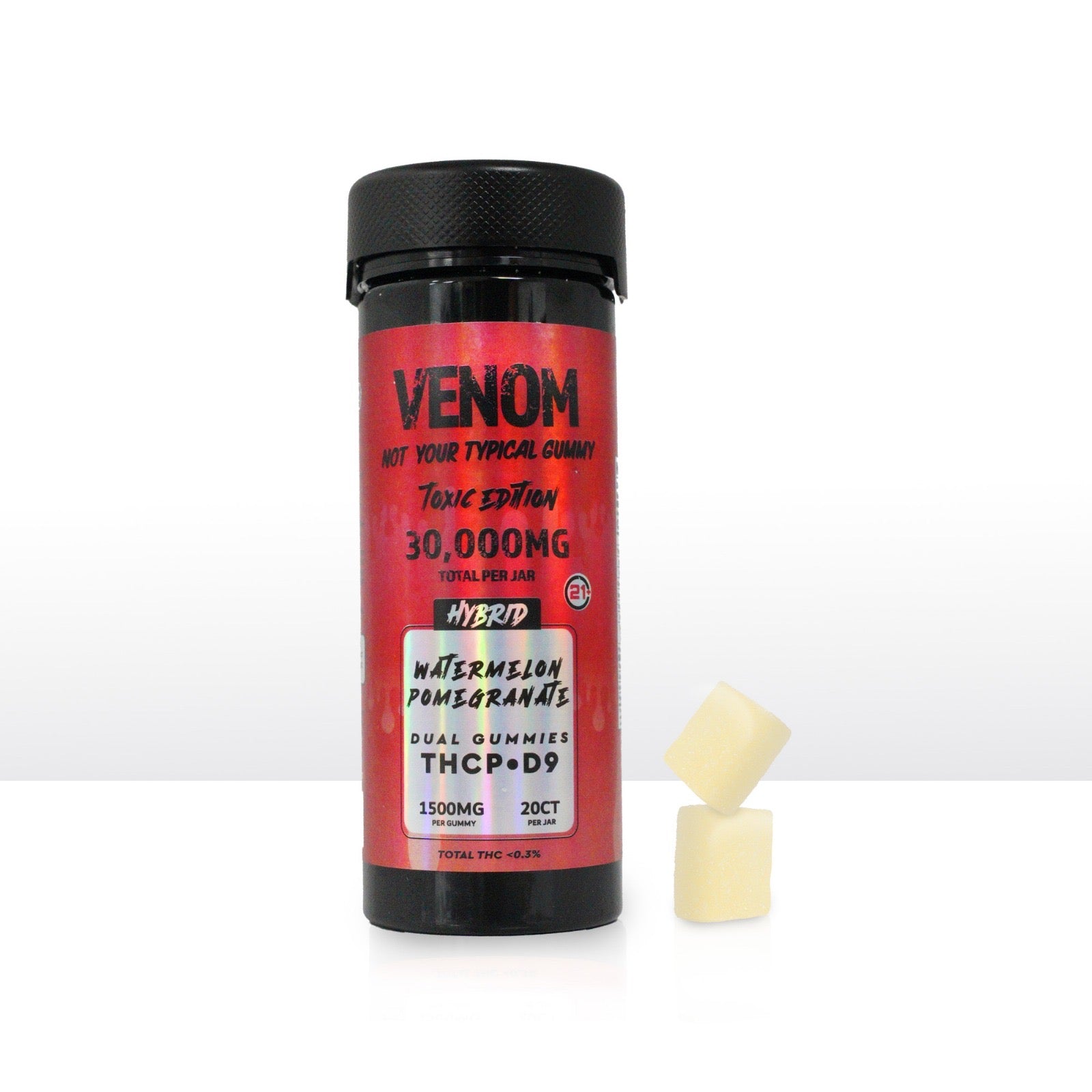VENOM 30,000mg D9/THCP Gummies 20CT JAR VENOM Coastal Hemp Co