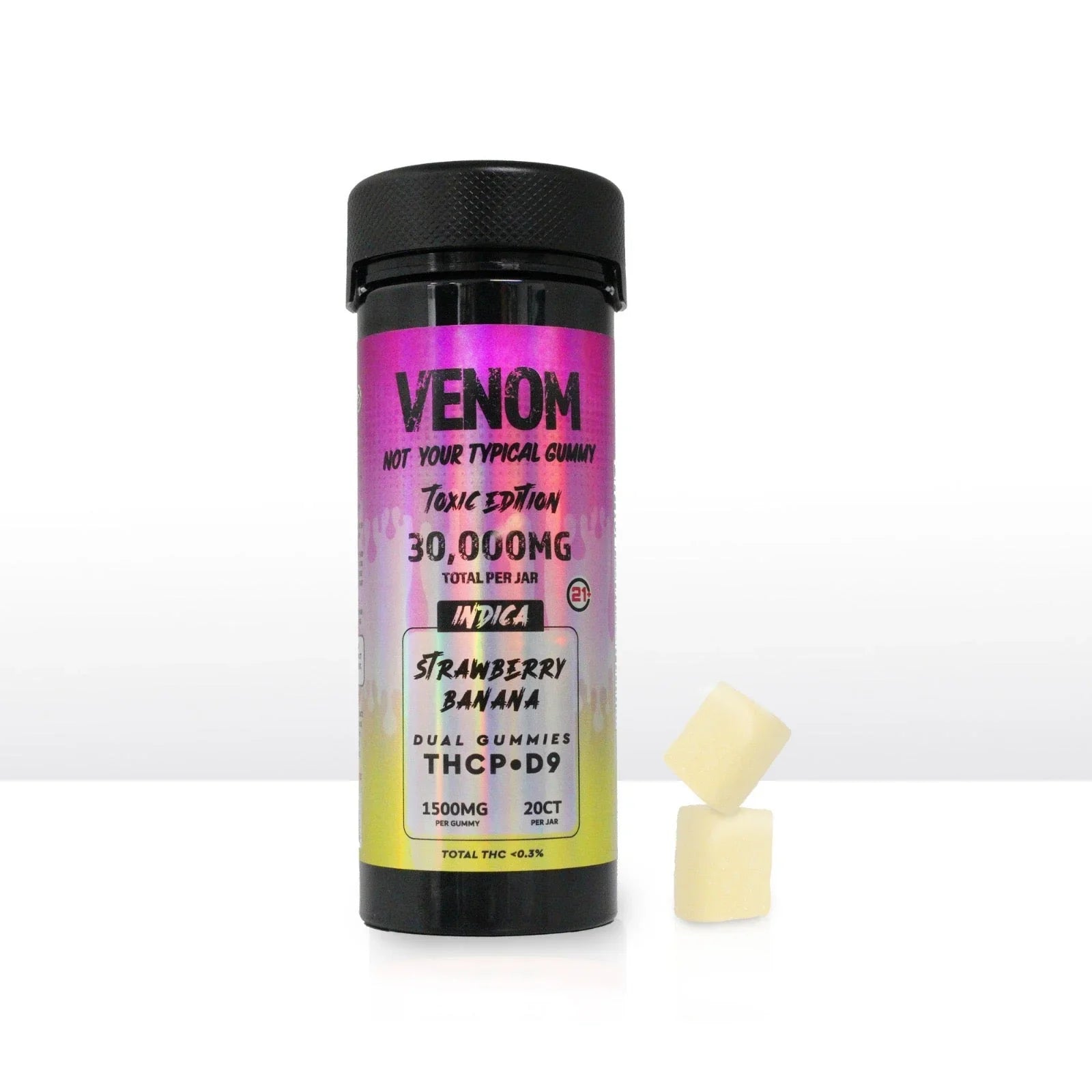 VENOM 30,000mg D9/THCP Gummies 20CT JAR VENOM Coastal Hemp Co