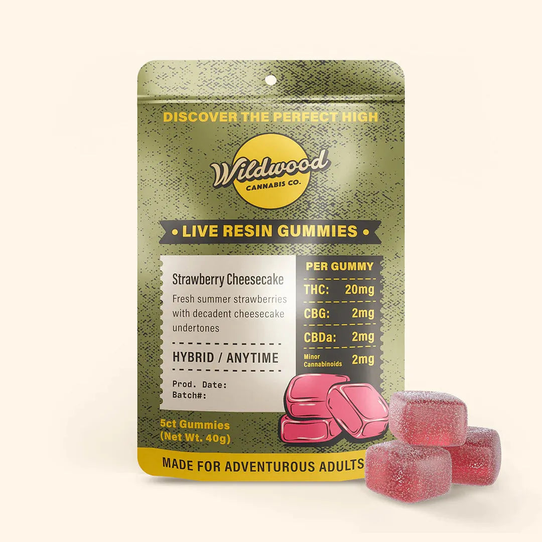 Wildwood THC Live Resin Gummies 100mg Woodstock Hemp Co Coastal Hemp Co