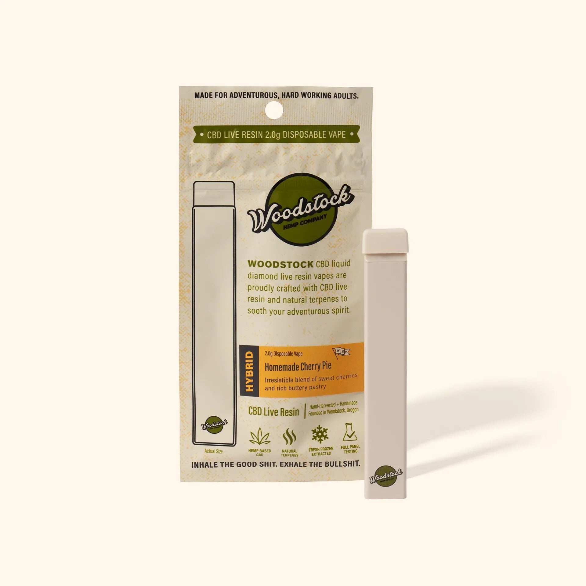 Woodstock CBD Live Resin Disposable 2G Woodstock Hemp Co Coastal Hemp Co