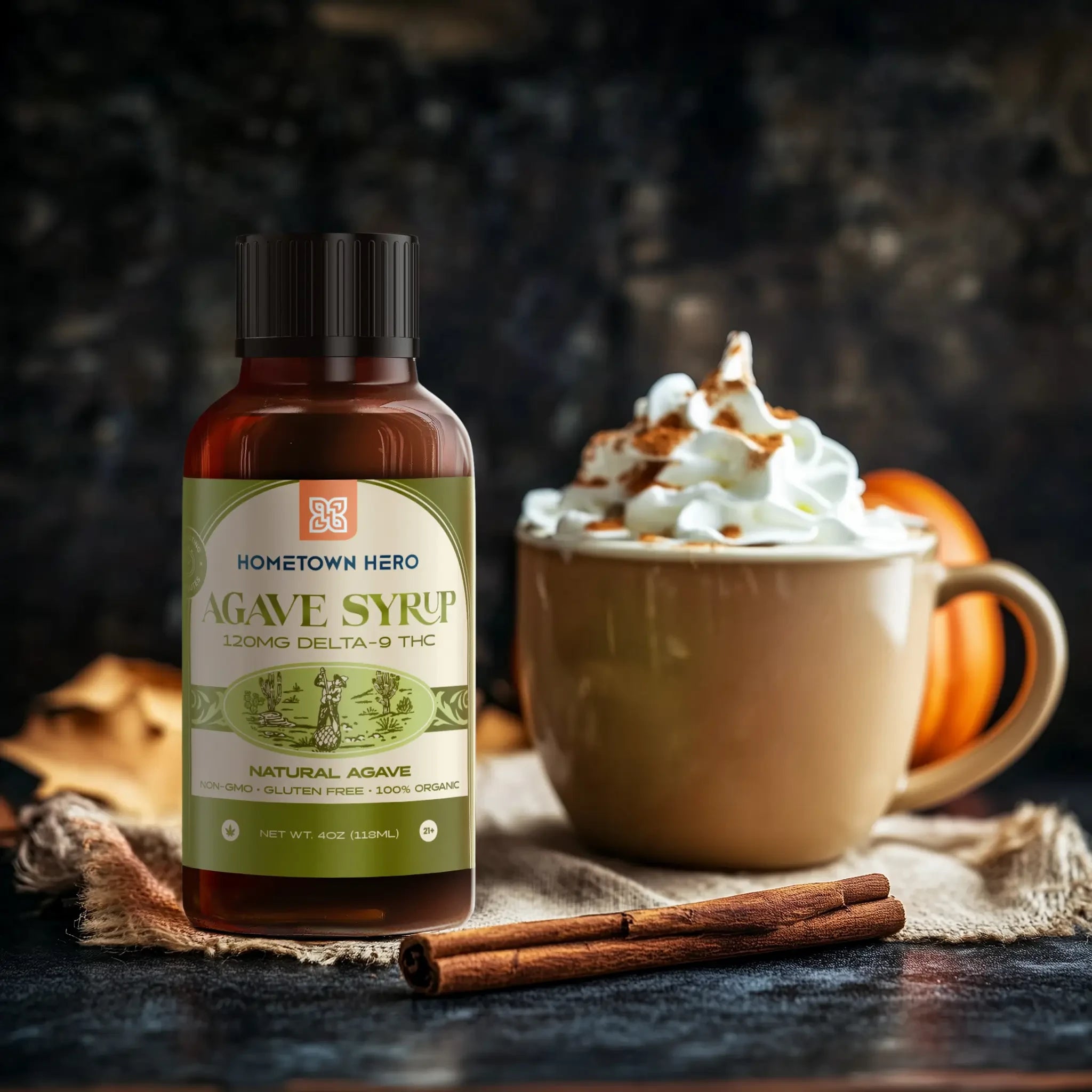 Hometown Hero Natural Agave THC Syrup 120mg