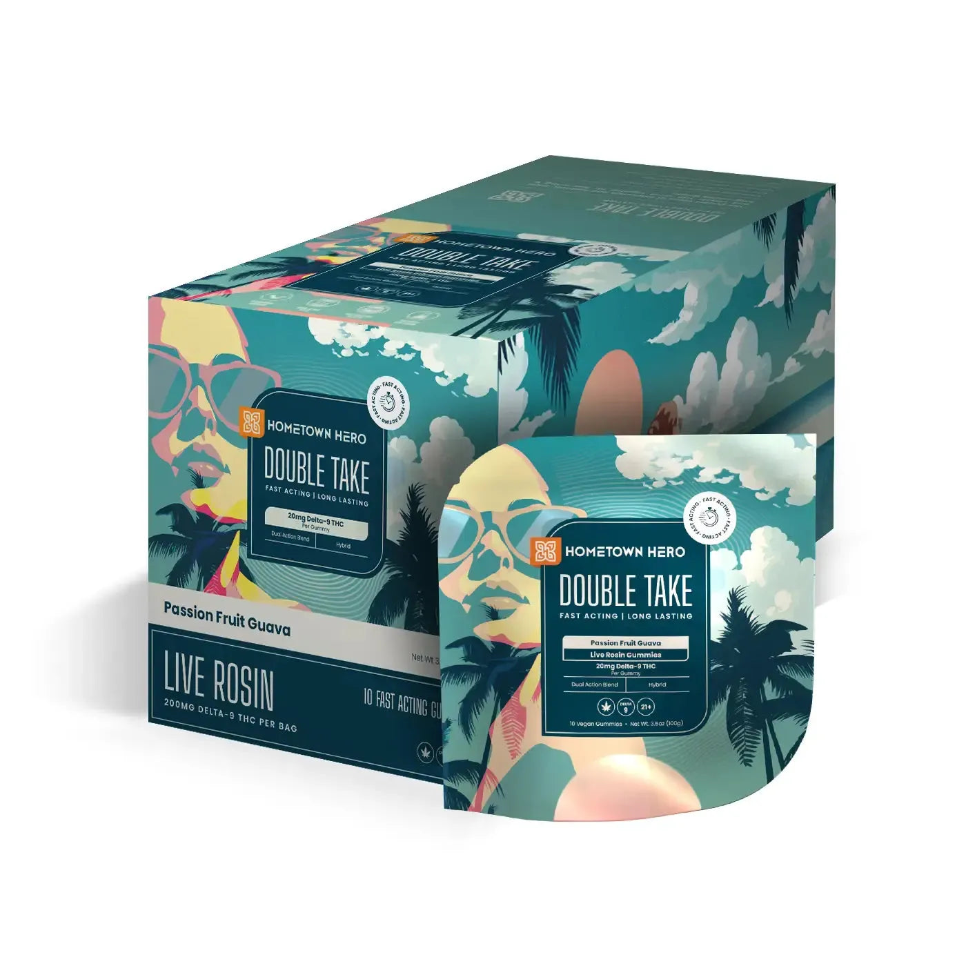 Hometown Hero Double Take Gummies 20mg Hometown Hero Coastal Hemp Co