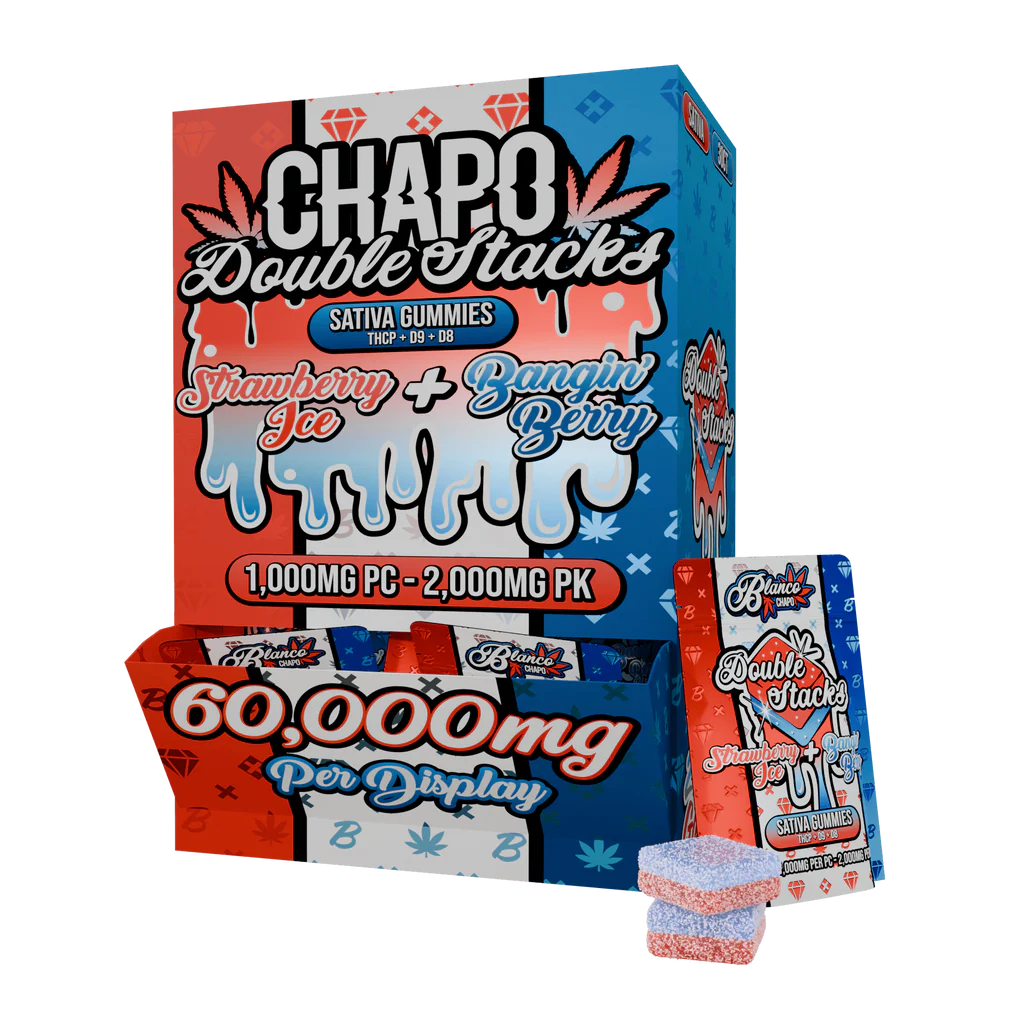 Chapo Double Stacks Bitez D8 D9 THCP 2pk Gummies - 2,000mg