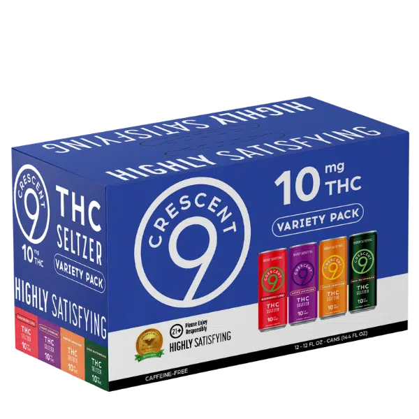 Crescent 9 THC Seltzer Variety Pack 10mg Crescent Canna Coastal Hemp Co